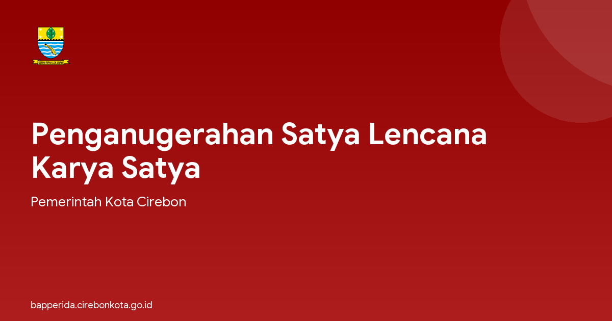 Penganugerahan Satya Lencana Karya Satya